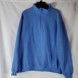 Izod blue quarter zip long sleeve sweatshirt in a size X-Large
